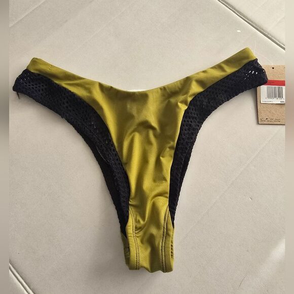 Nike Women's Explore Cheeky Sling Bikini Bottom In Moss Size Large - Picture 8 of 11